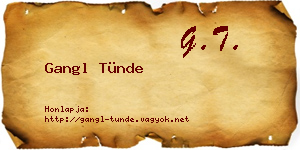 Gangl Tünde névjegykártya