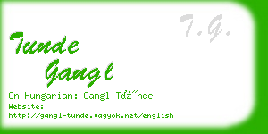 tunde gangl business card